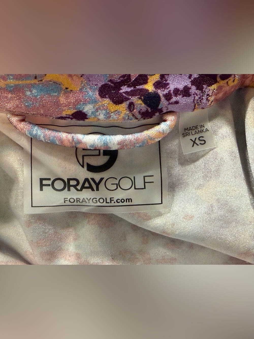Foray Golf XS Floral Performance Full Zip Jacket Athletic Golf Layer - Picture 3 of 8